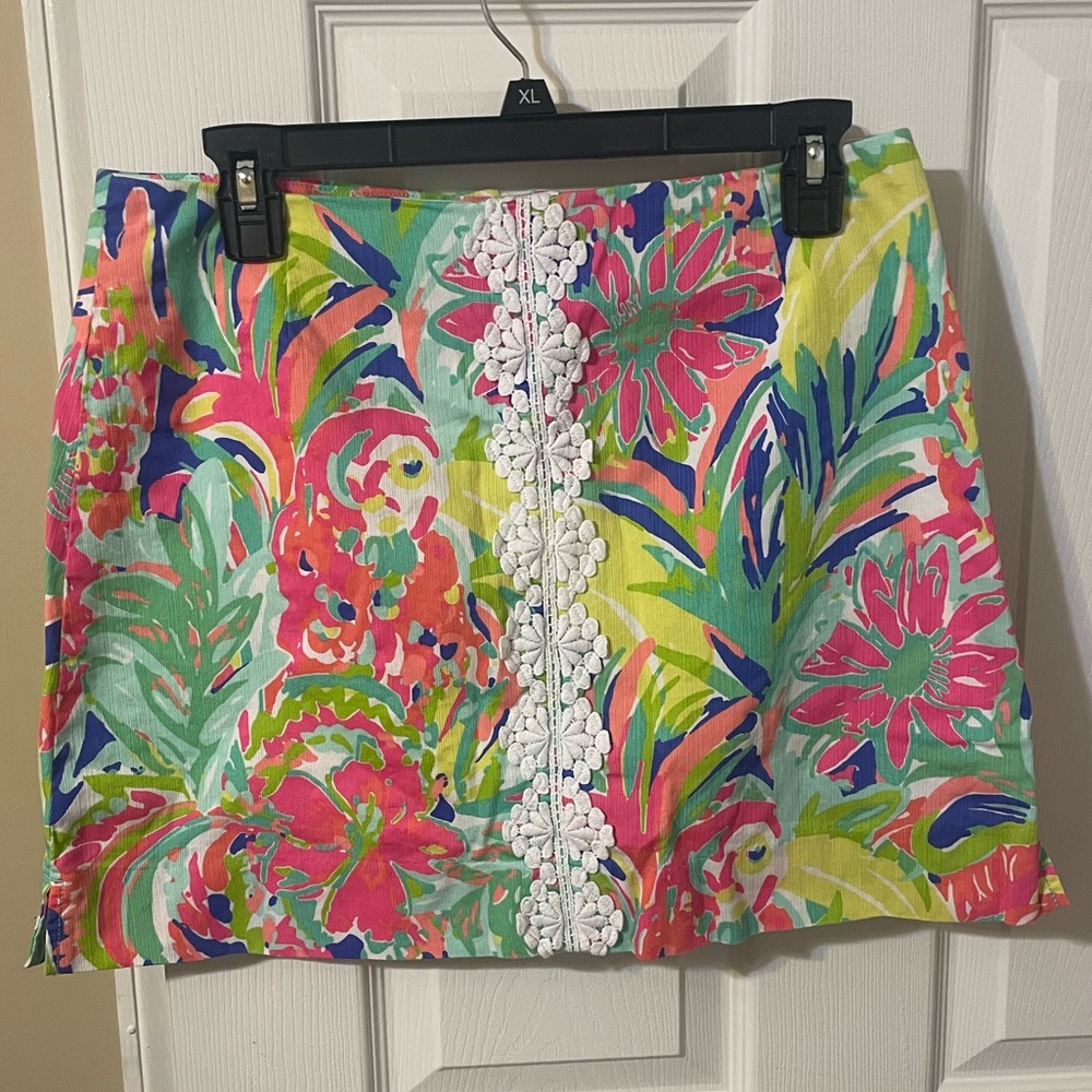 Lilly Pulitzer Colorful Floral Skirt Size 6